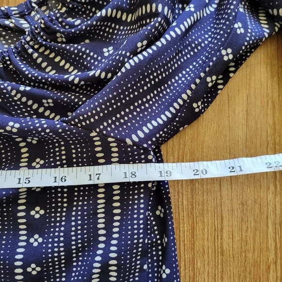 Sanctuary Shirt Womens Small Cobalt Blue Off Shoulder With 3/4 Length Sleeves - Picture 4 of 8